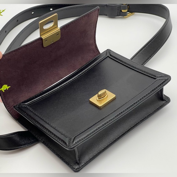 🎊Last One In Stock🎊Coach Small Black Calf Leather Belt Bag - Picture 8 of 16